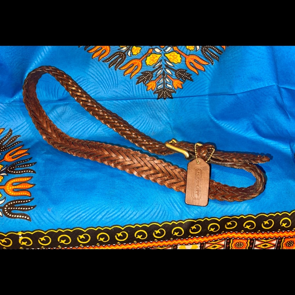 Coach Braided Brown Belt